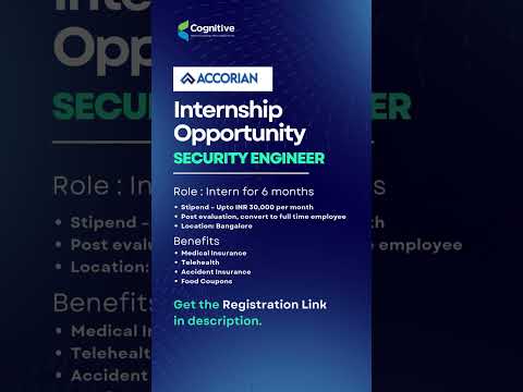 ACCORIAN is hiring a SECURITY ENGINEER INTERN