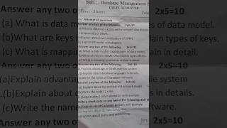 Database management system (DBMS) Important questions 4th semester #polytechnic #btech