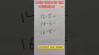 Math tricks for fast calculations 😍 #maths #mathstricks #education #shortvideo #shorts #foryou #yt