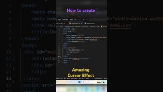 🧨Dynamic Cursor Effect with Hovering Text! ✨ #coding #webdevelopment   #viralshorts #shots #js