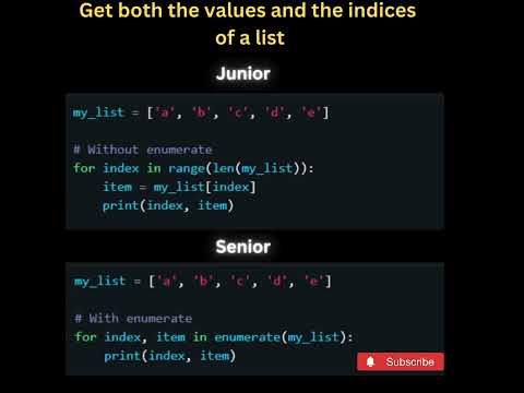 Learn Enumerate to be a pro in Python.#python#coding#programming#shorts#ytshorts