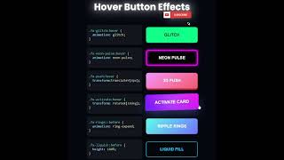 🔥 CSS Hover Button Effects You Must Try! #coding #css #shorts