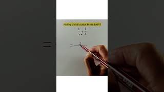 adding unit fraction #mathshorts #mathstricks #education #additionoffractions