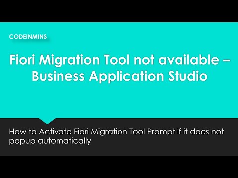 SAP Fiori Migration Prompt not available