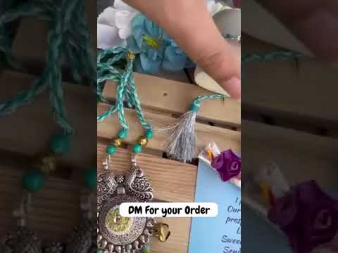 Meenakari Rakhi & Necklace Lumba Set | #rakhigifts #rakhi2023 #rakhigiftbox