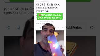 major warning from apple for iphone users...