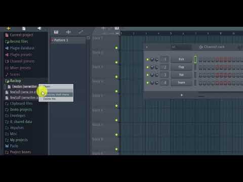 FL Studio 20: Locating Backup project folder with Windows Shell Menu