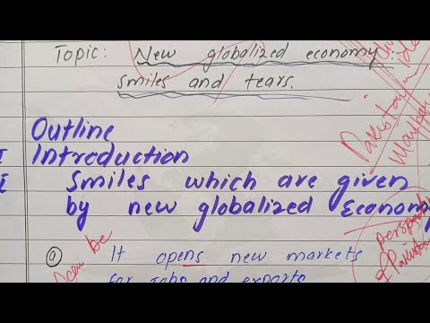 New globalized economy:Pros(benefits)and Cons