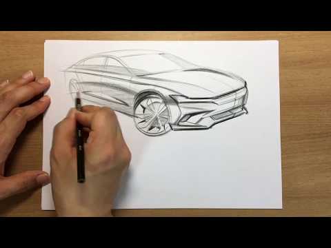 [013] car design sketch - sports sedan