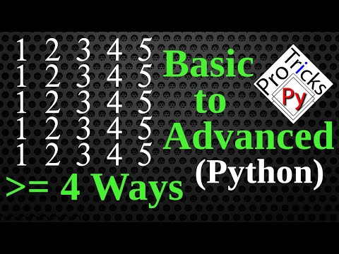Python Pattern Program - Printing Numbers in Python | Number Pattern | Python Number Pattern 2