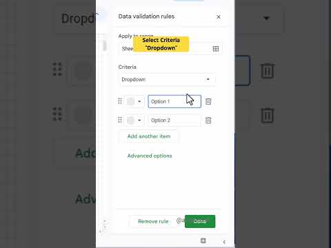 Color Code Dropdown List in Google Sheet