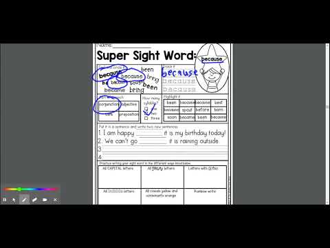 Super sight word part 1