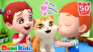 Love You, Little Kitten! 🐱💕 Cute Cat Song & Pet Fun | Kids Songs & Nursery Rhymes | Domi Kids