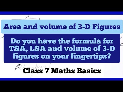 📐Unveiling the Secrets of Area and Volume in 3-D Figures