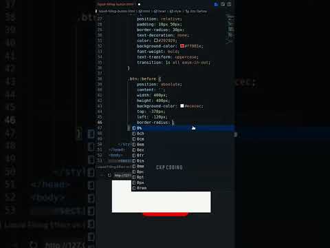 Liquid Filling Effect In Button Using css. #short