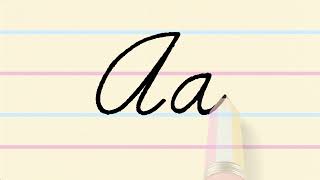 Letter A – Cursive Handwriting (2025 Improved Edition)