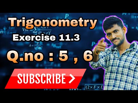 10th trigonometry exercise 11.3.q.no 5&6#trigonometryclass10 #hometuition #MATHEMATICSTELUGU #10th
