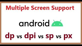 What is Screen Size & Resolution in android Studio-Screen layout for different devices-dp-sp-px-dpi