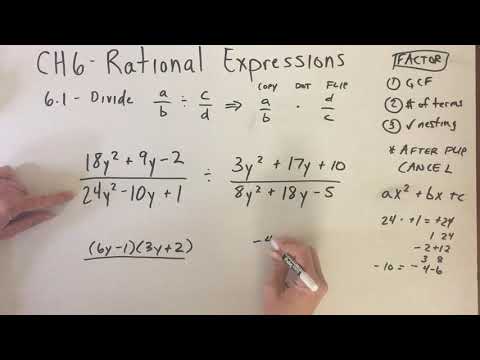 6.1 - Divide Rational Expressions