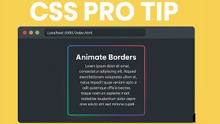 Border Animation Using HTML CSS | CSS pro tips #improvecodingskills #cssanimation #programming #css