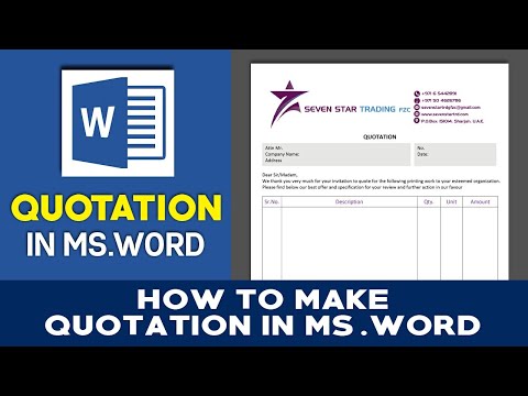 How to make quotation in MS word | Quotation in Word Format