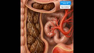Colon Cross-Section Animation of Compacted Mass Cracking Under Peristalsis  #anatomy #shorts