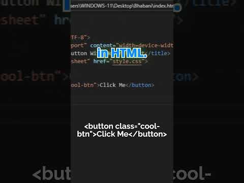 Create This Cool Hover Button Using HTML & CSS ! #css #html #learntocode #coding#shorts #viralshorts