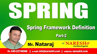 Spring Framework Definition Part 2 | Spring Tutorial | Mr. Nataraj