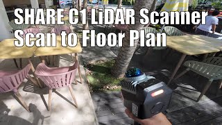 SHARE C1 LiDAR Scanner-Full Workflow-Scan to Floor Plan (CloudCompare & AutoCAD)