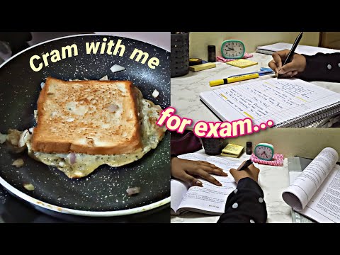 Spent a whole day studing for exam 😤| Cramming for exams ☁️📚 | Study charm