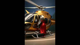 💸Rich Panda living her luxury life 🐼#LuxuryVibes #LuxuryLife #HelicopterVibes #AIAnimation #RedDress