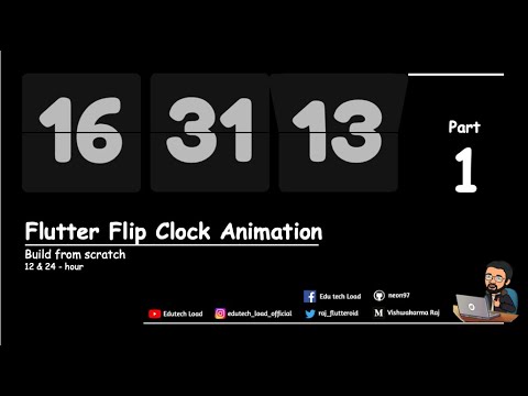 Flip Clock Animation || Flutter || Part 1