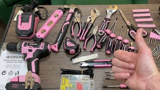 POWERFUL DRILL, 157PCS! WorkPro Pink Tool Set! #pink #toolset #amazonfinds