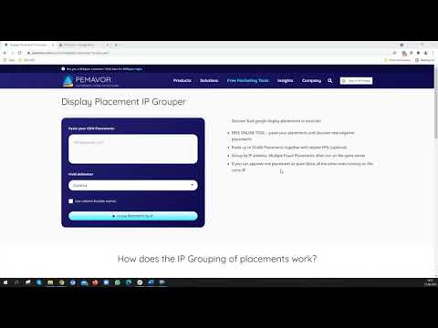Display Placement IP Grouper (Free)