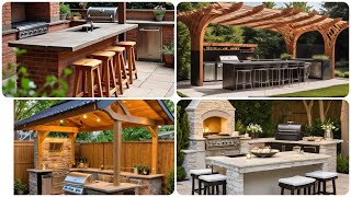 Outdoor Kitchen Small Backyard | Backyard Design with Pool and Outdoor kitchen | kitchen and Patio