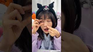 How to wear sanrio contact lenses correctly🧐 #shorts