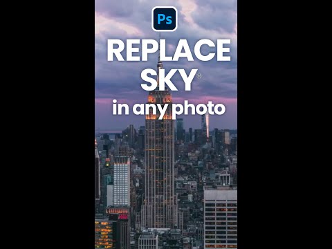 Easily Replace The Sky In Any Photo! (Photoshop 2021) #shorts