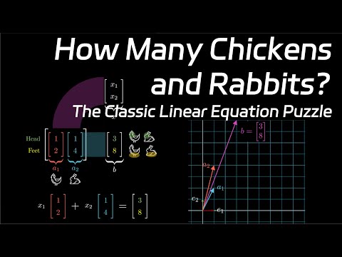7. How Many Chickens and Rabbits? The Classic Linear Equation Puzzle  |   Linear Algebra Made Easy