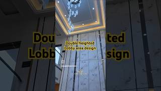 Double height lobby area design #doubleheight #interiordesign #lobbydesign #luxurydesign