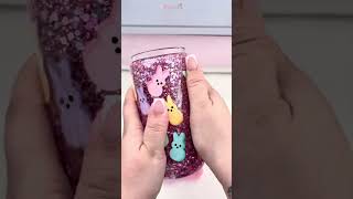 Peeps snow globe tumbler 🐥 #snowglobetumbler #satisfying #tumbler