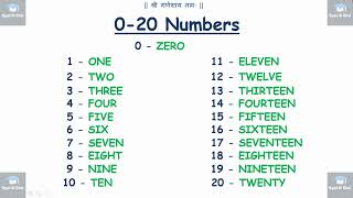 Learn 1 to 20 Numbers Spelling | One To Twenty Numbers in word | Kids Learning
