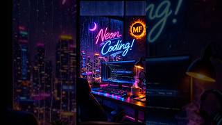 🌙 Neon Coding | Programmer Night Setup √01 #shorts