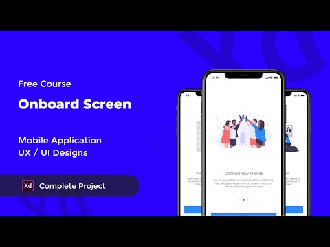 Splash Onboard Screen ChatGo Messenger Mobile Application ux ui design adobe xd tutorial