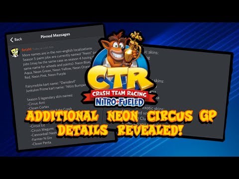 Crash Team Racing Nitro Fueled - Additional Neon Circus Grand Prix Details Revealed!