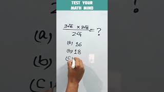 #maths #mathlogic #mathbrainteaser #mathstricks #mathslogic #mathproblem #mathemagic #mindtric