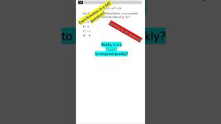 Even function SAT question. Making it efforless
