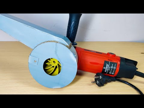 Crazy POWERFUL Leaf Blower from Angle Grinder | complete process