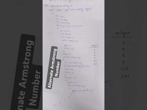 Print Alternate Armstrong Number in a given range #programming #armstrong #java