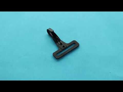 Black Steel Snap Hook For Holster Luggage Bag Military Use