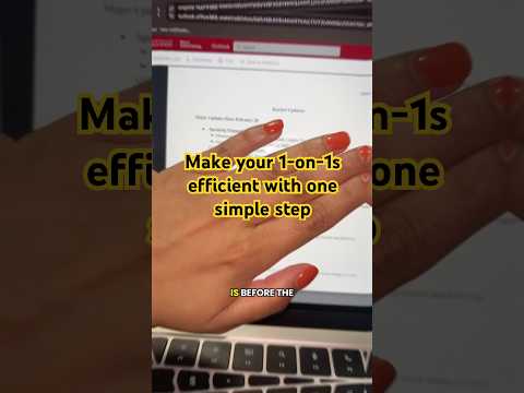 Keep your 1-on-1s efficient and effective with one simple step! #studenttips #mba #businesstips